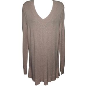 NWT GAP Neutral V-Neck Long Sleeve Knit Sweater